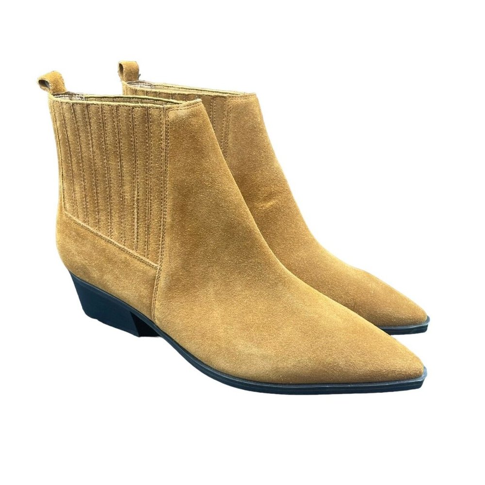Marc Fisher LTD Yarita Boots Womens 11 M Brown Suede Bootie New